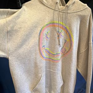 UNISEX BRAND NEW WITH TAGS NIRVANA EMOJI SMILEY FACE HOODIE